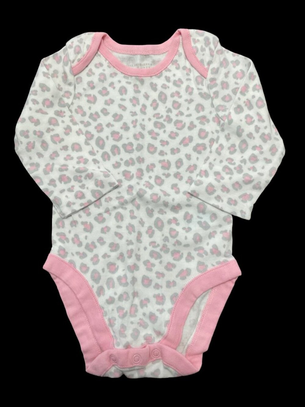 🌻10/$25 - White/Pink Leopard Print Long Sleeve Onesie